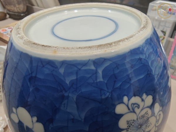 古玩陶瓷青花冰梅紋罐真品鑒賞圖