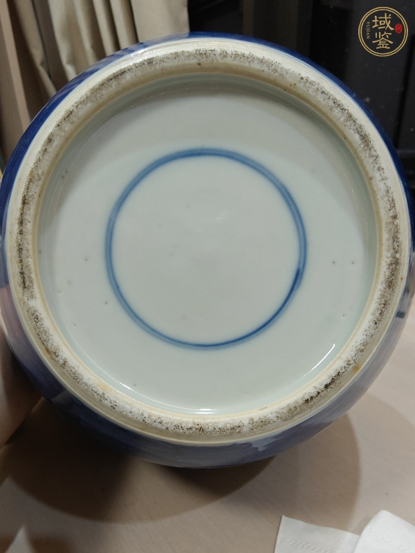 古玩陶瓷青花留白冰梅紋罐真品鑒賞圖