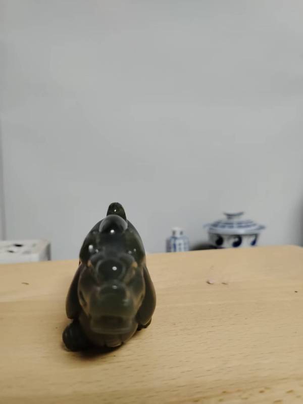 古玩玉器（朋友的）當(dāng)代和田玉雕“貔貅”擺件拍賣(mài)，當(dāng)前價(jià)格3500元