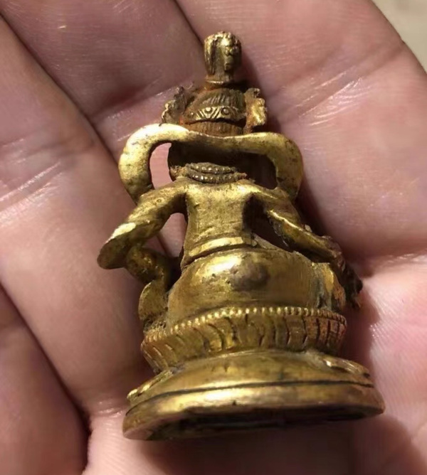 古玩雜項清.黃財神造像拍賣，當前價格18500元