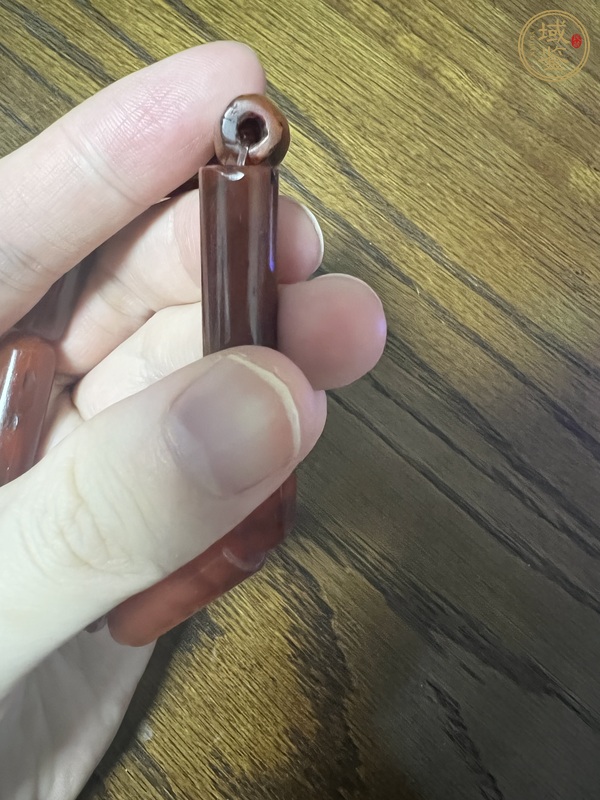 古玩玉器天然紅瑪瑙珠真品鑒賞圖