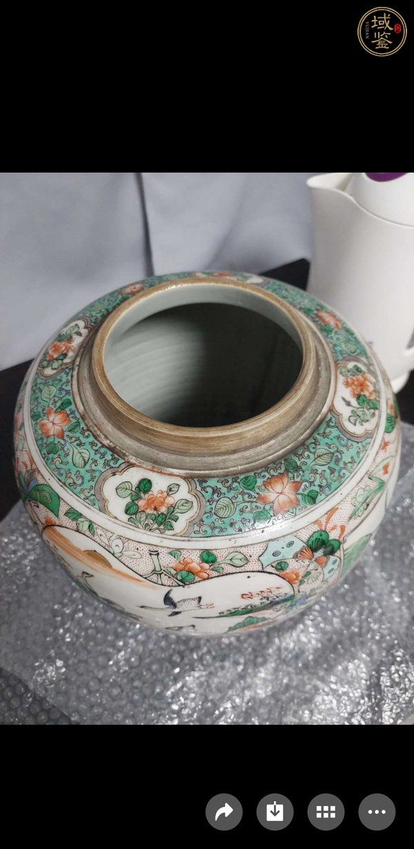 古玩陶瓷五彩蓋罐真品鑒賞圖