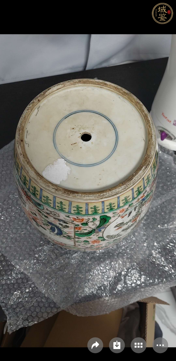 古玩陶瓷五彩蓋罐真品鑒賞圖