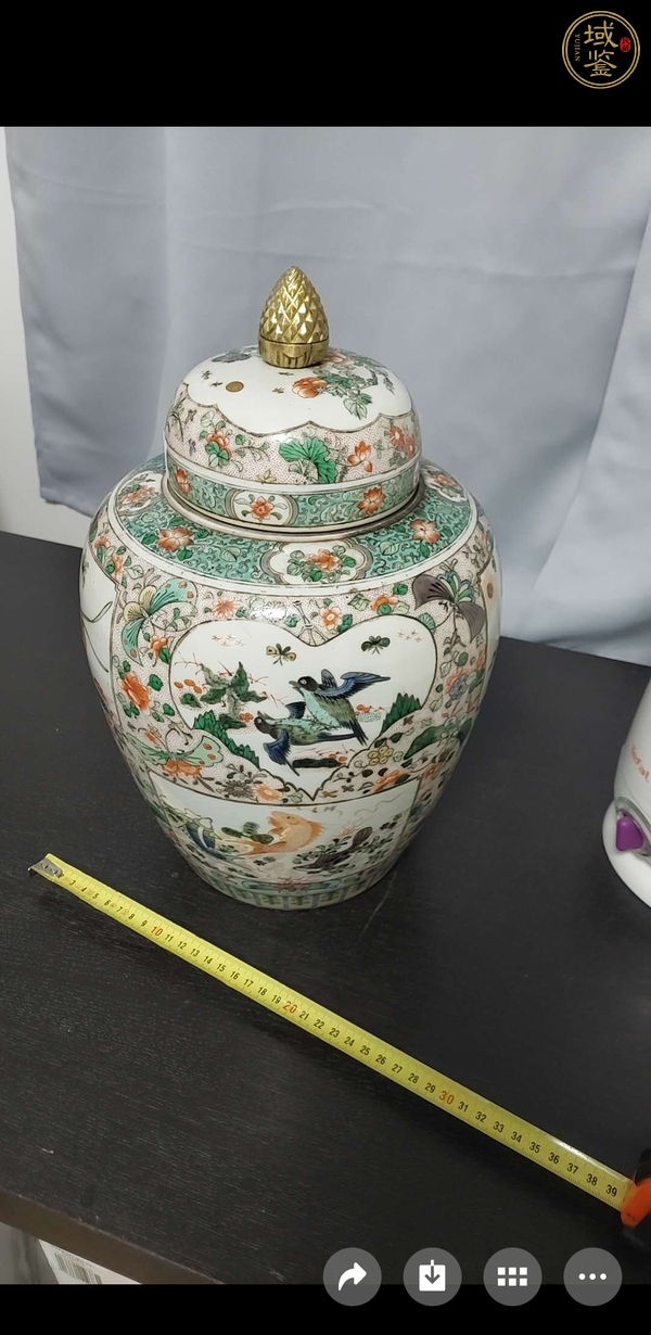 古玩陶瓷五彩蓋罐真品鑒賞圖