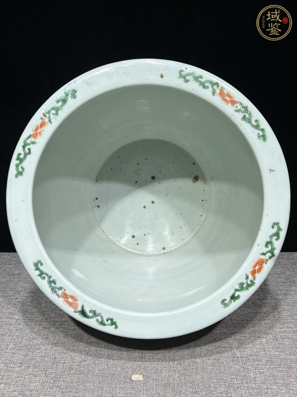 古玩花鳥(niǎo)紋五彩缸真品鑒賞圖