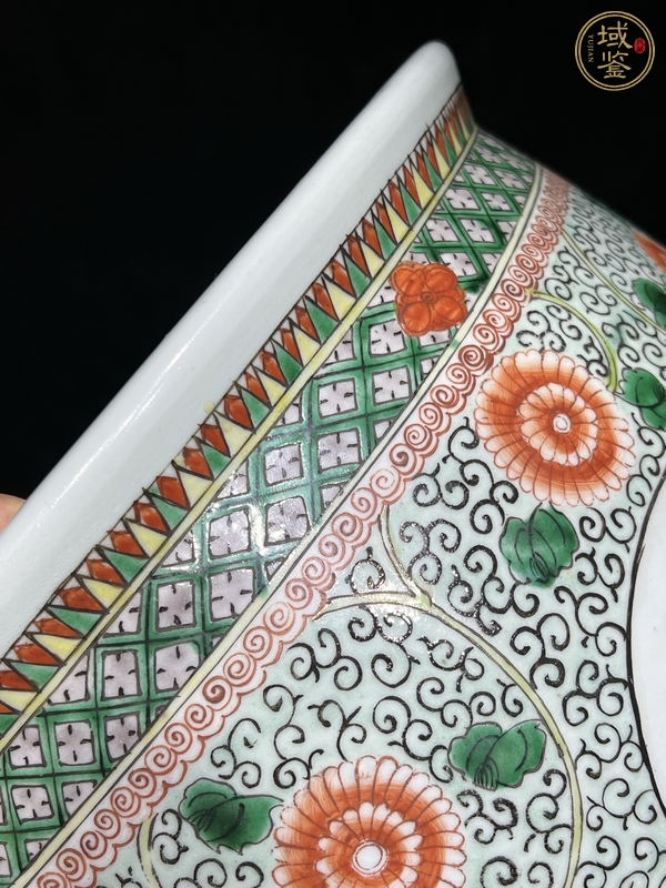 古玩陶瓷花鳥紋五彩缸真品鑒賞圖