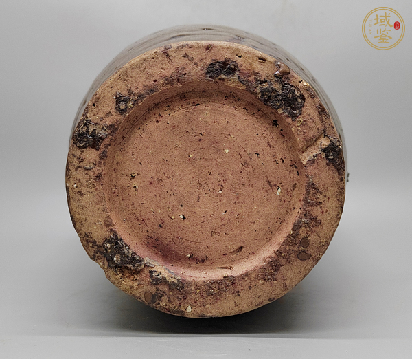 古玩陶瓷茶葉末釉刻水波紋梅瓶真品鑒賞圖