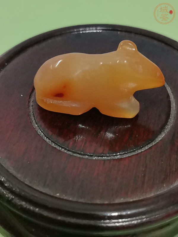 古玩玉器瑪瑙雕“老鼠”擺件真品鑒賞圖
