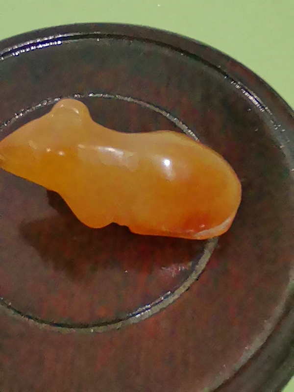 古玩玉器瑪瑙雕“老鼠”擺件拍賣，當(dāng)前價(jià)格200元