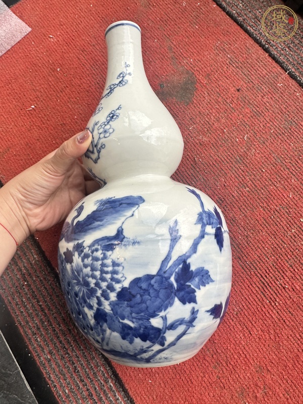 古玩晚清青花葫蘆瓶真品鑒賞圖