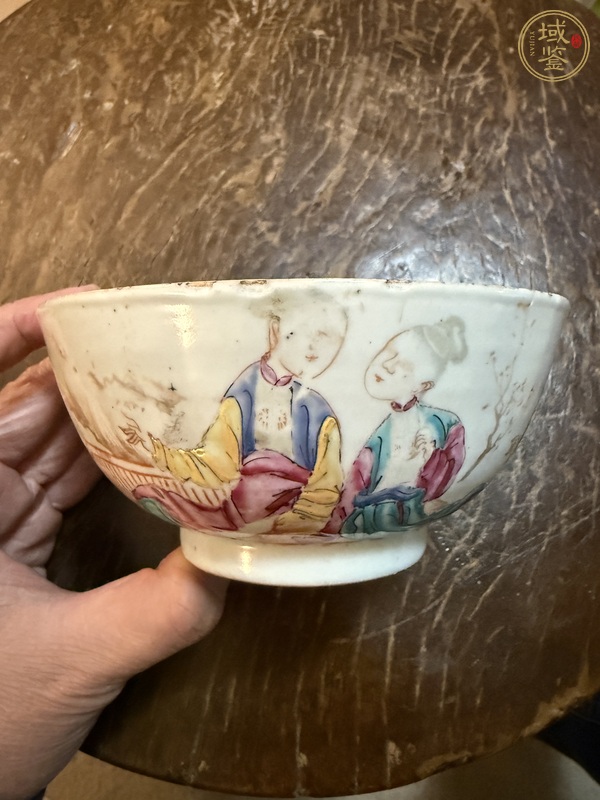 古玩陶瓷廣彩人物碗真品鑒賞圖
