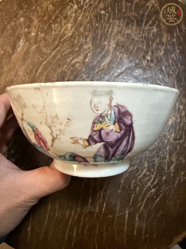 古玩陶瓷廣彩人物碗真品鑒賞圖