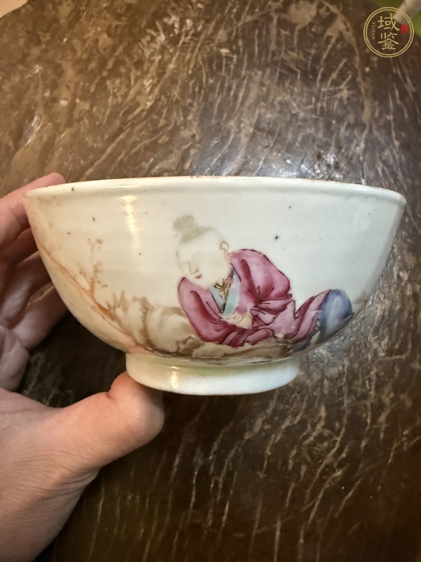 古玩陶瓷廣彩人物碗真品鑒賞圖