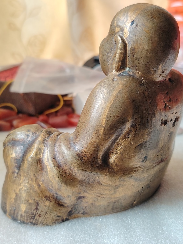 古玩銅器老銅彌勒造像一尊拍賣，當(dāng)前價格3666元