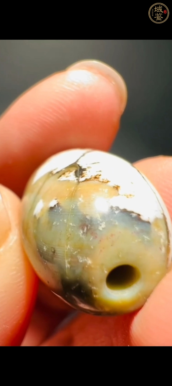 古玩玉器地方料橄欖型珠真品鑒賞圖