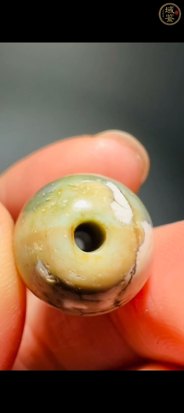 古玩玉器地方料橄欖型珠真品鑒賞圖