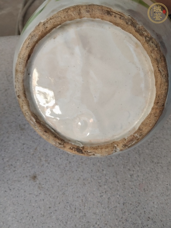 古玩陶瓷粉彩教子圖人物紋冬瓜罐真品鑒賞圖