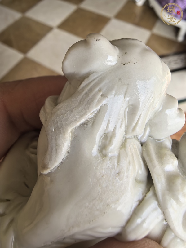 古玩陶瓷青白釉獅子燭臺(tái)真品鑒賞圖