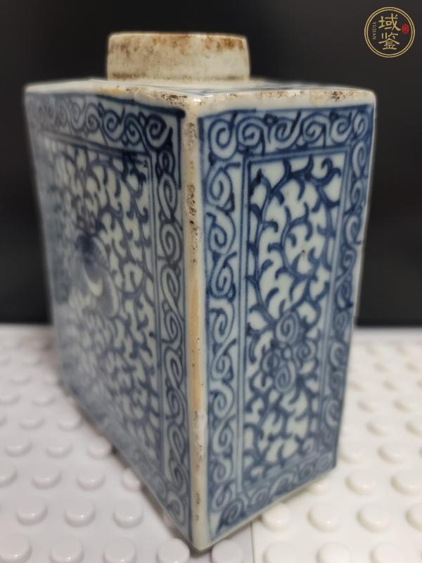古玩陶瓷清中期青花纏枝蓮茶葉罐真品鑒賞圖