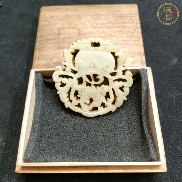 古玩岫玉雕“花籃佩”真品鑒賞圖