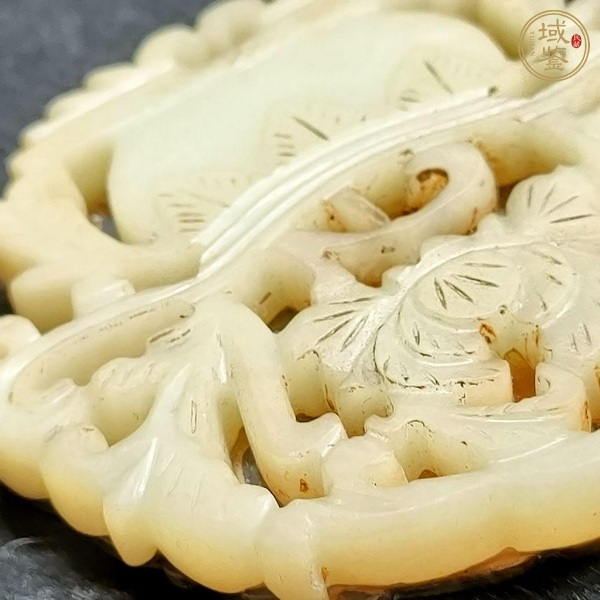 古玩玉器岫玉雕“花籃佩”真品鑒賞圖