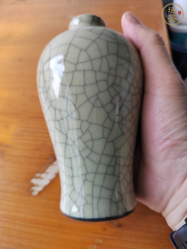 古玩陶瓷哥釉梅瓶真品鑒賞圖