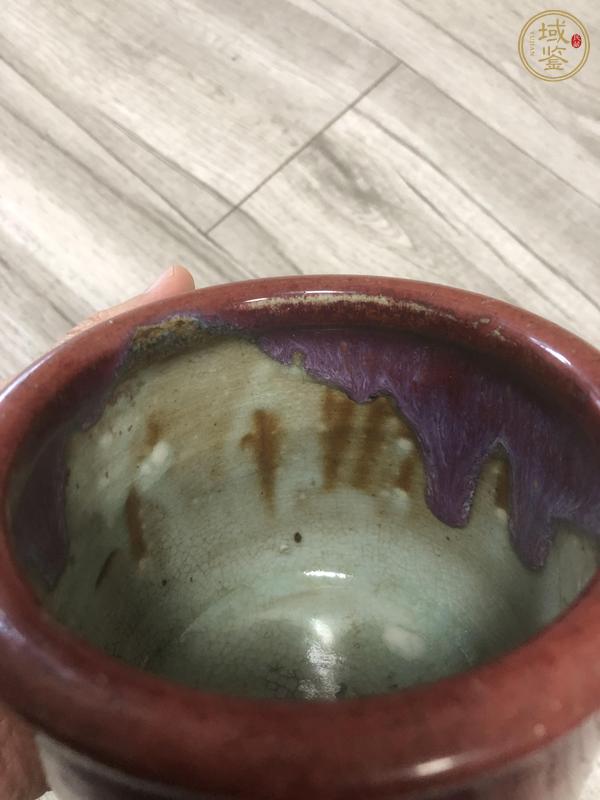 古玩陶瓷鈞紅釉筒式爐真品鑒賞圖