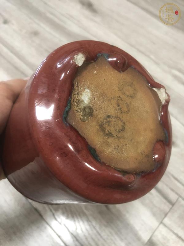 古玩陶瓷鈞紅釉筒式爐真品鑒賞圖