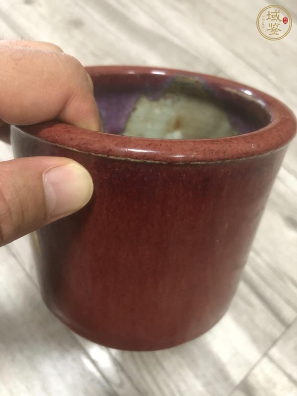 古玩陶瓷鈞紅釉筒式爐真品鑒賞圖