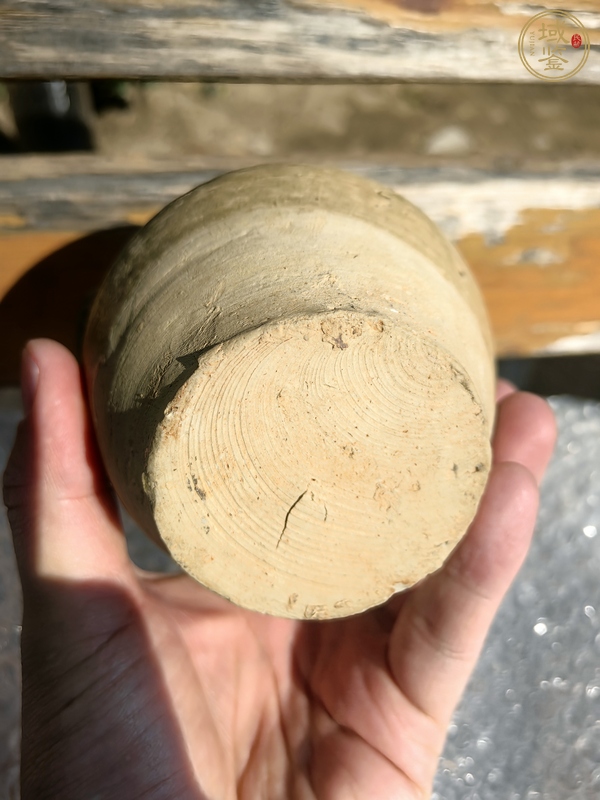 古玩陶瓷青釉雙耳罐真品鑒賞圖
