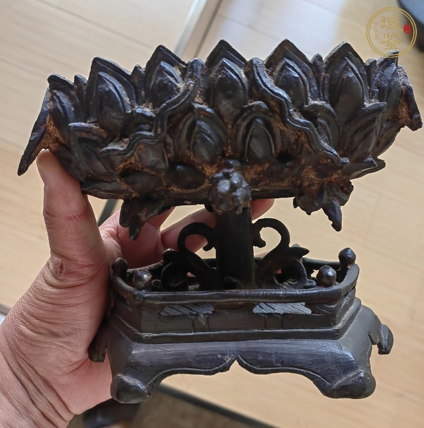 古玩銅器銅座真品鑒賞圖