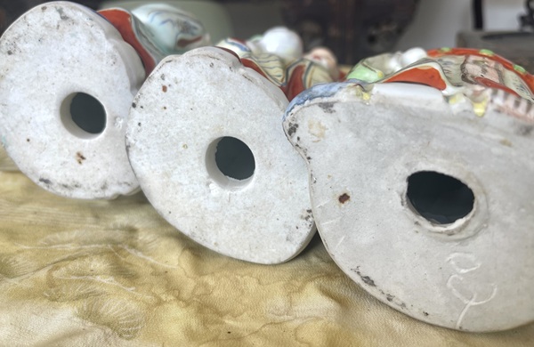 古玩陶瓷粉彩三星造像拍賣，當(dāng)前價(jià)格350元