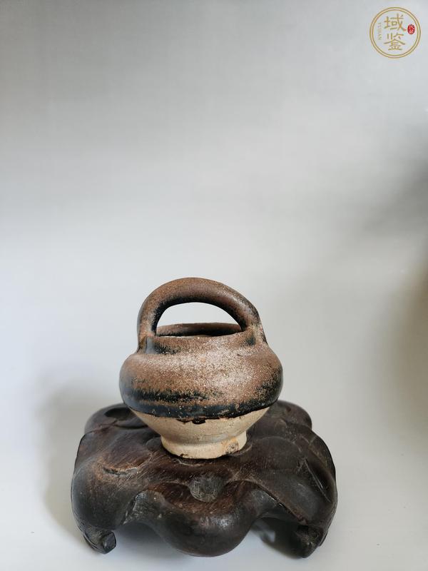 古玩陶瓷金元時期黑釉提梁水丞真品鑒賞圖