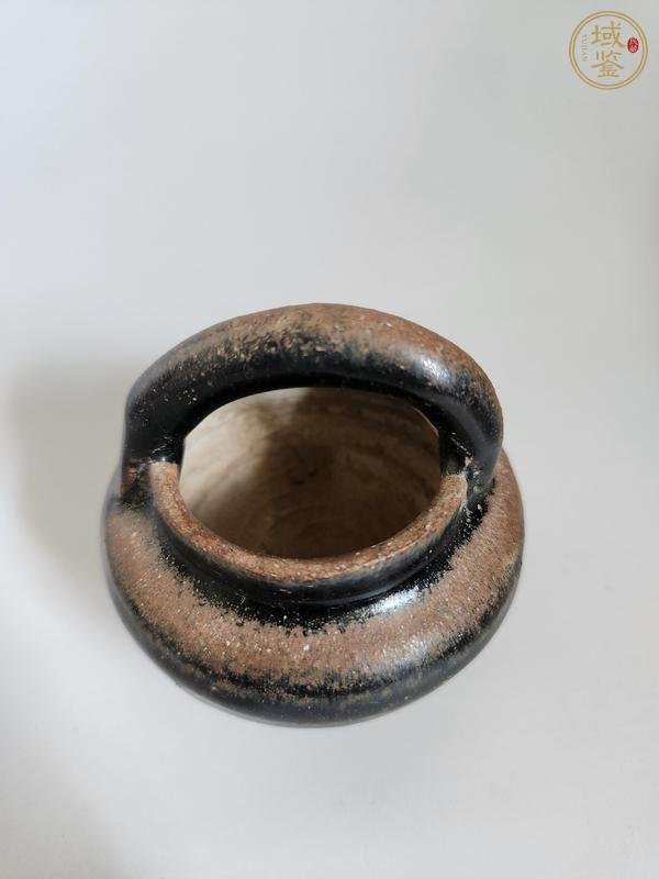 古玩陶瓷金元時期黑釉提梁水丞真品鑒賞圖