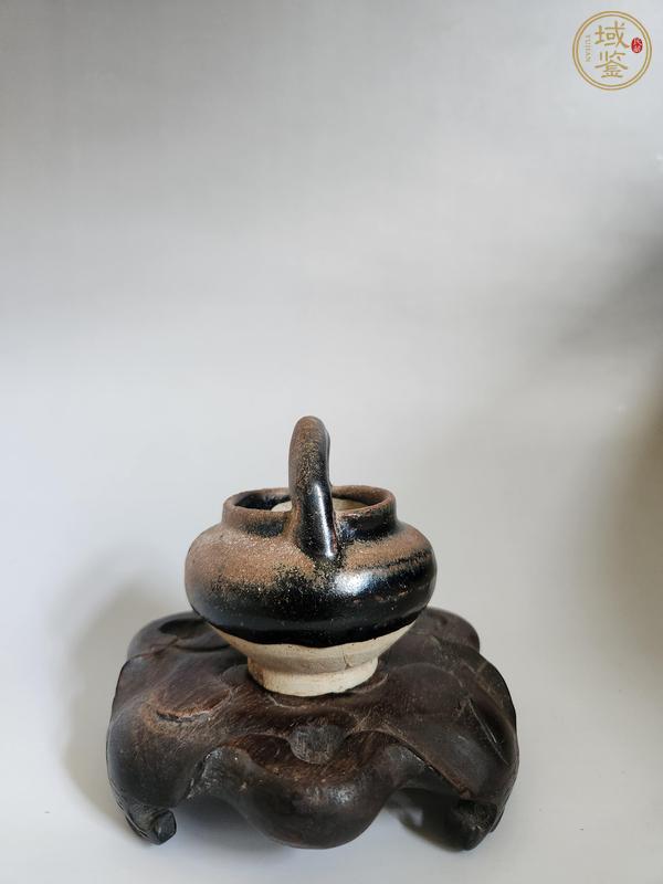 古玩陶瓷金元時期黑釉提梁水丞真品鑒賞圖