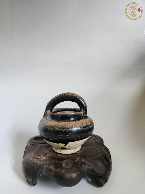 古玩陶瓷金元時期黑釉提梁水丞真品鑒賞圖