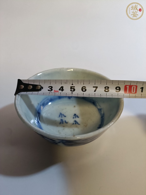古玩陶瓷青花鳳紋茶碗真品鑒賞圖