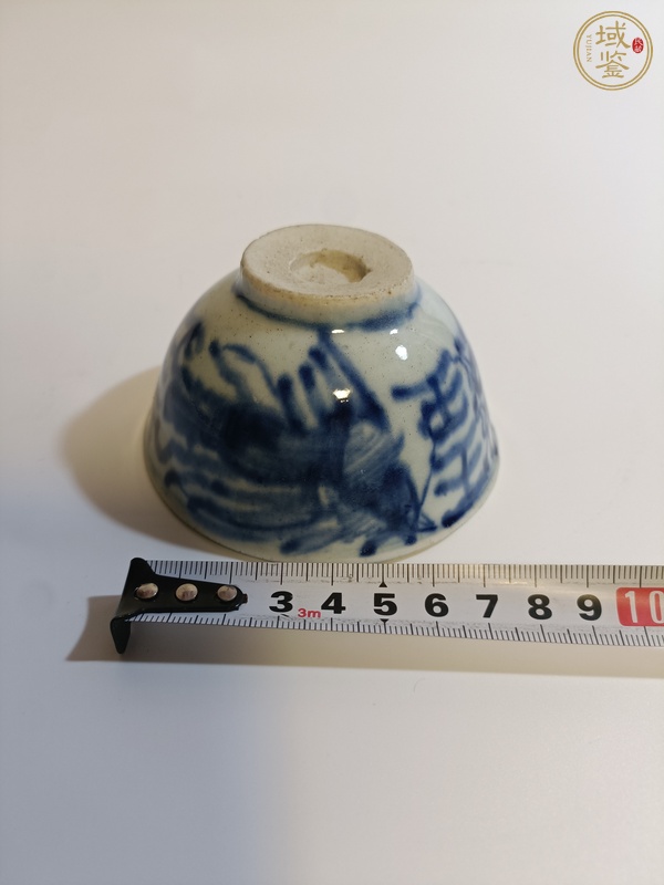 古玩陶瓷青花鳳紋茶碗真品鑒賞圖