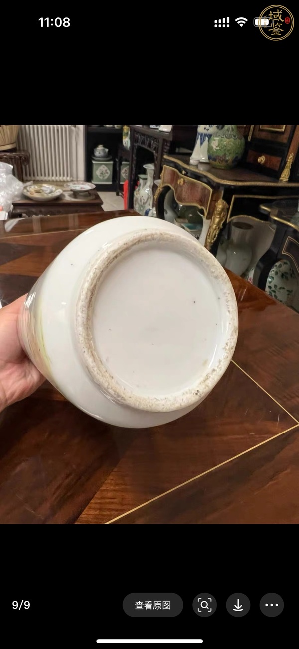 古玩陶瓷淺降人物瓶真品鑒賞圖
