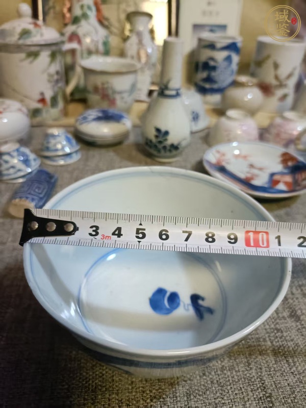 古玩陶瓷青花螭龍紋茶碗真品鑒賞圖
