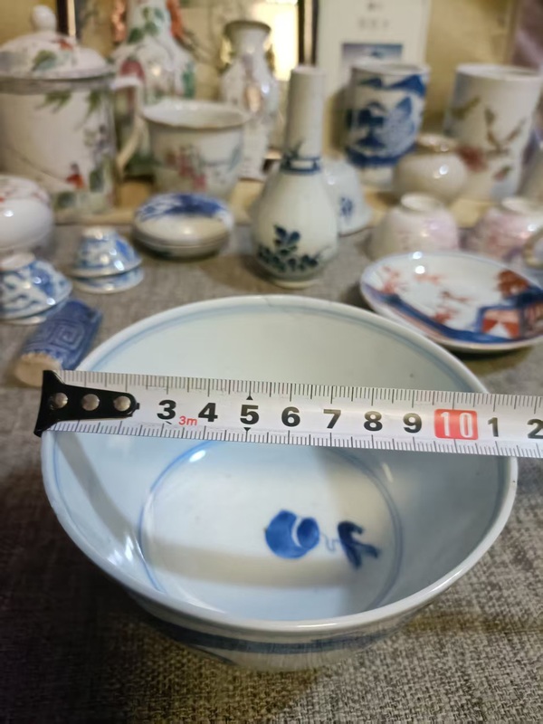 古玩陶瓷康熙青花螭龍紋茶碗拍賣,當前價格3888元