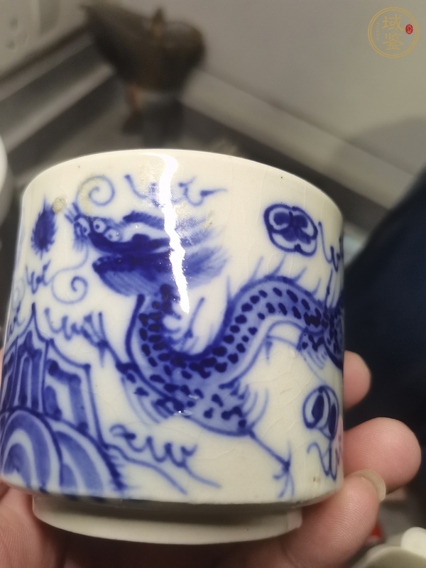 古玩龍紋青花香爐真品鑒賞圖