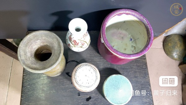 古玩陶瓷窯變紅釉香爐真品鑒賞圖