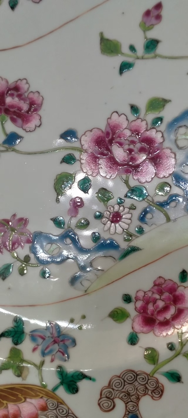 古玩陶瓷雍正粉彩花卉盤拍賣，當前價格4880元