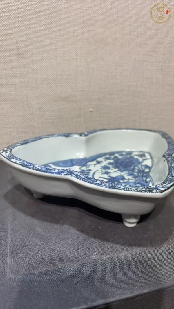 古玩陶瓷青花飛黃騰達筆洗真品鑒賞圖