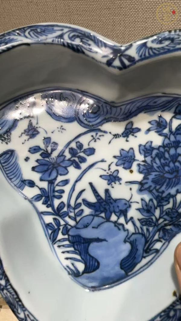 古玩陶瓷青花飛黃騰達筆洗真品鑒賞圖