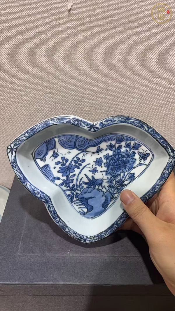 古玩陶瓷青花飛黃騰達筆洗真品鑒賞圖