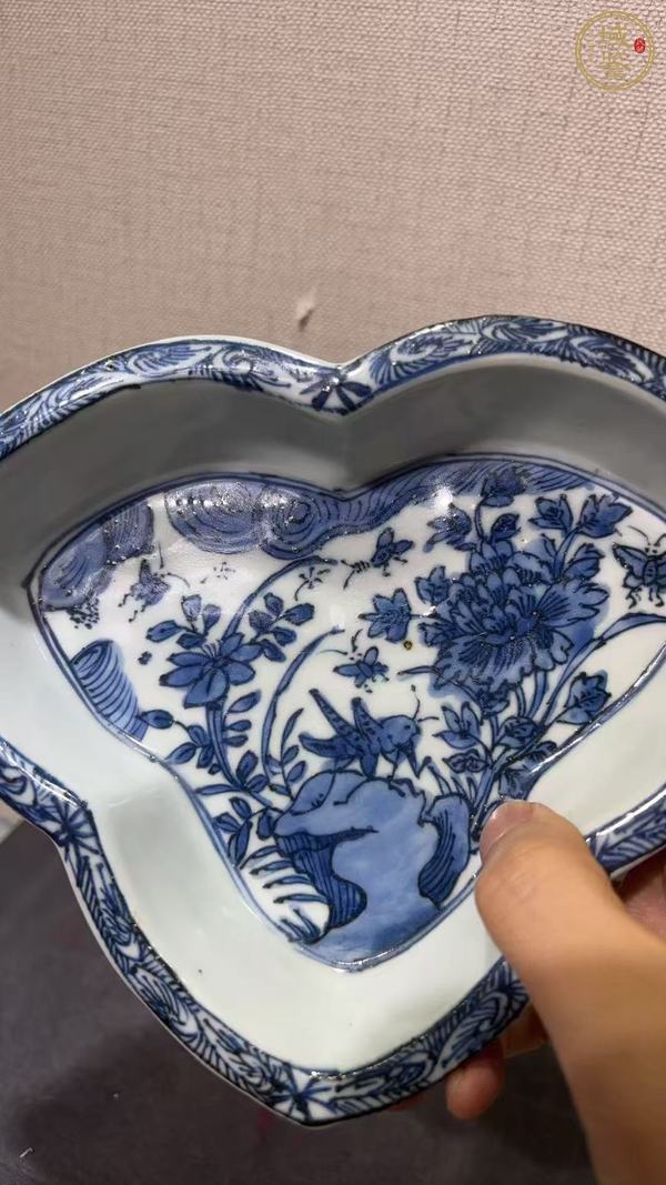 古玩陶瓷青花飛黃騰達筆洗真品鑒賞圖