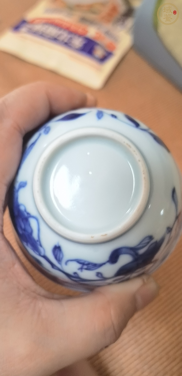 古玩陶瓷青花花卉杯真品鑒賞圖