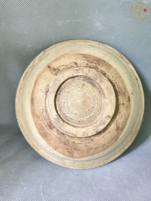 古玩陶瓷磁州窯白地黑彩茶碗真品鑒賞圖